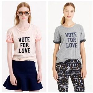 J. Crew Vote for Love Short Sleeve Shirt‎ Top Size Small